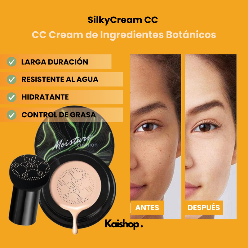 Base de maquillaje SilkyCream CC + Brocha de Regalo