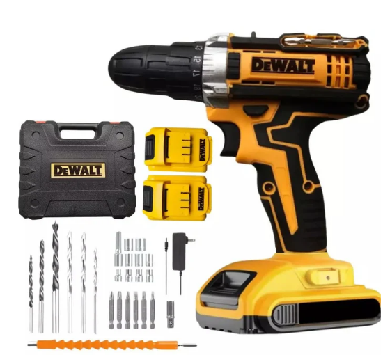 KIT DEWALT ORIGINAL: TALADRO DE ALTO IMPACTO + 26 ACCESORIOS + 2 BATERIAS - CIERRE DE LA TIENDA!!!